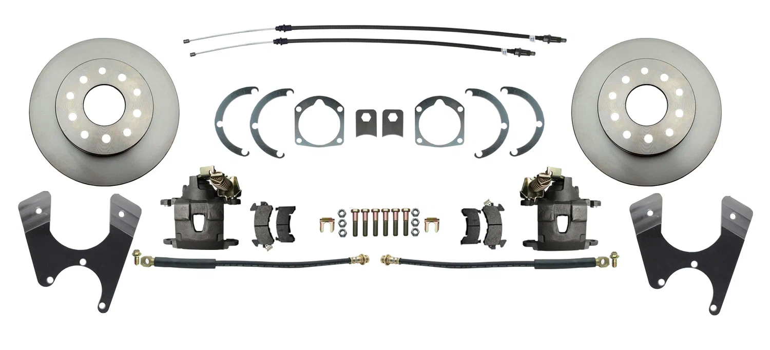 Fits Rear GM 1955-1968 Full Size 10_12 Bolt Disc Brake Kit w_E-Brake DBK1012FS